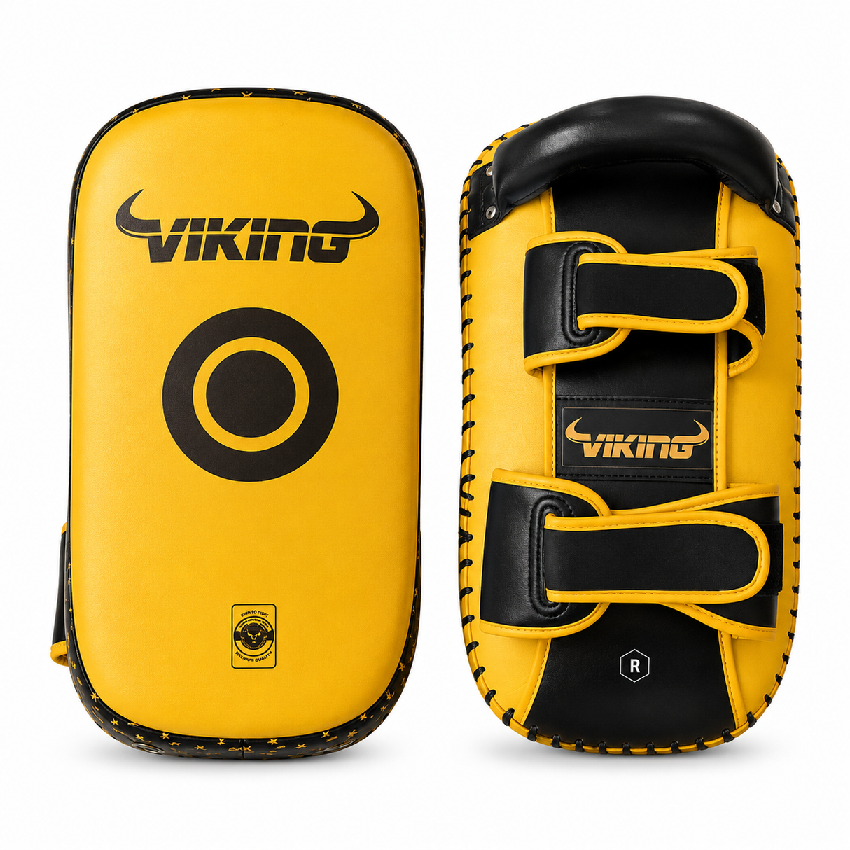Viking Diablo Curved Pro Leather Thai Pads (Heavy Duty)