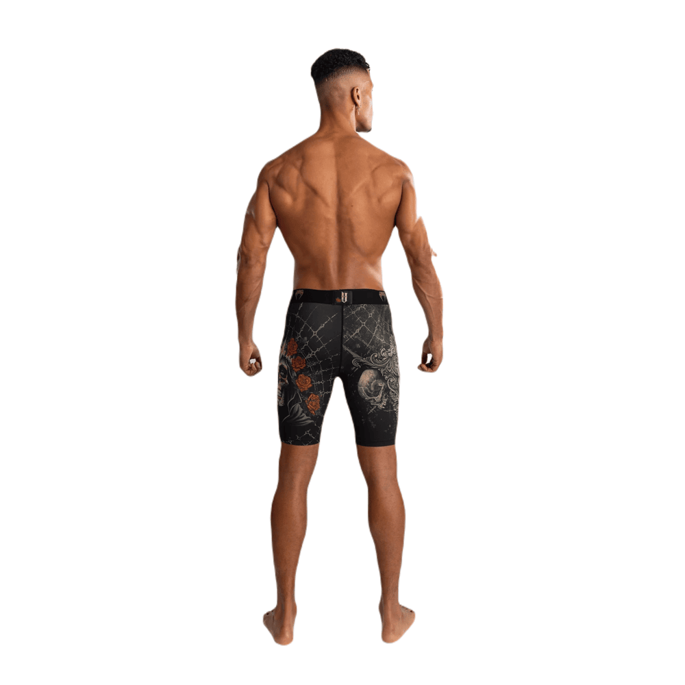 Venum Santa Muerte 5.0 Men's Vale Tudo Shorts - Deep Black/Gold