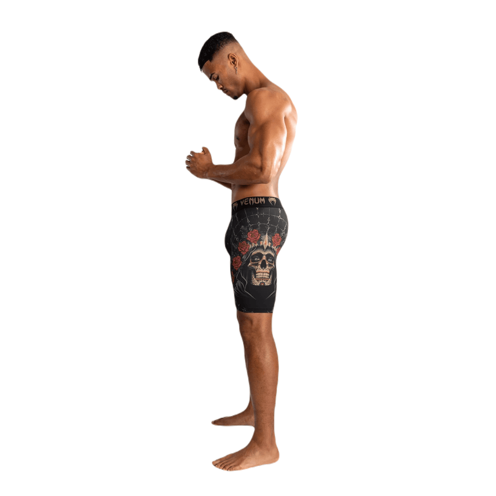 Venum Santa Muerte 5.0 Men's Vale Tudo Shorts - Deep Black/Gold