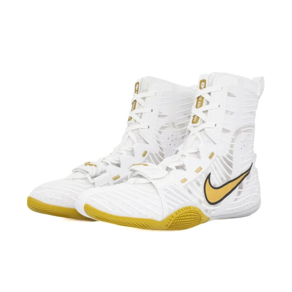 Nike Hyperko 3.0 Boxing Shoes - White / Mtlc Gold