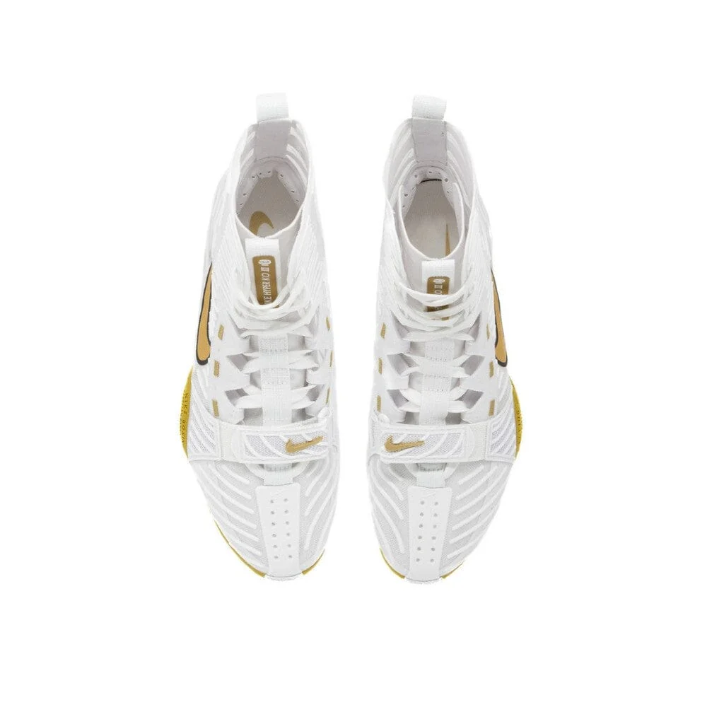Nike Hyperko 3.0 Boxing Shoes - White / Mtlc Gold