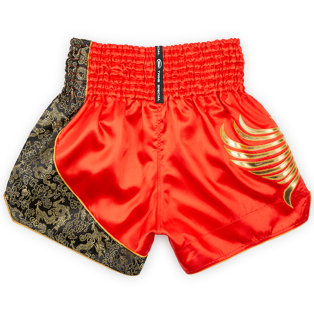 Twins Special Muay Thai Shorts - T-151-Red/Gold