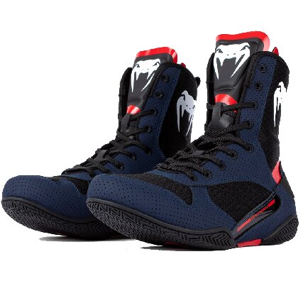 Venum Elite 2.0 Boxing Shoes - Navy/ Black/ Red