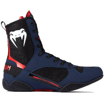 Venum Elite 2.0 Boxing Shoes - Navy/ Black/ Red