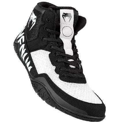 Venum Elite Wrestling Shoes - Black/White
