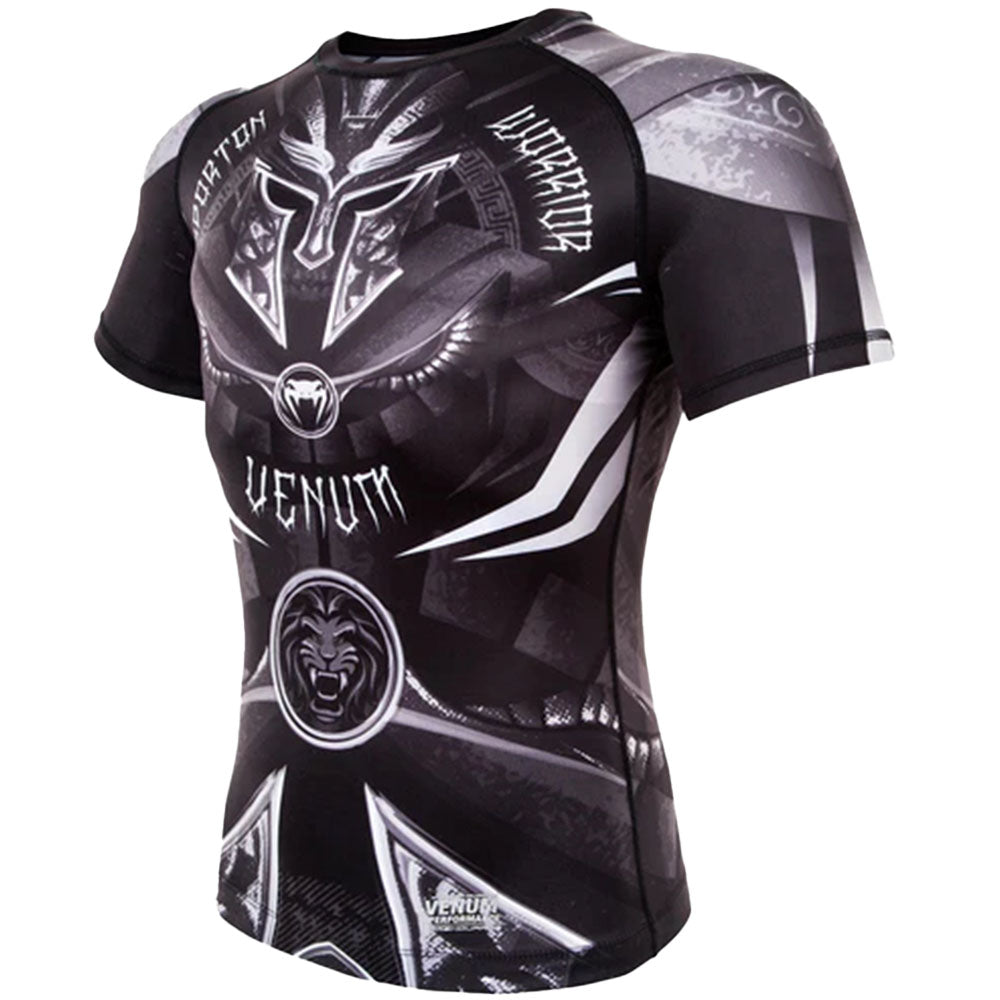 Venum Gladiator 3.0 Short Sleeve Rashguard- Black/White