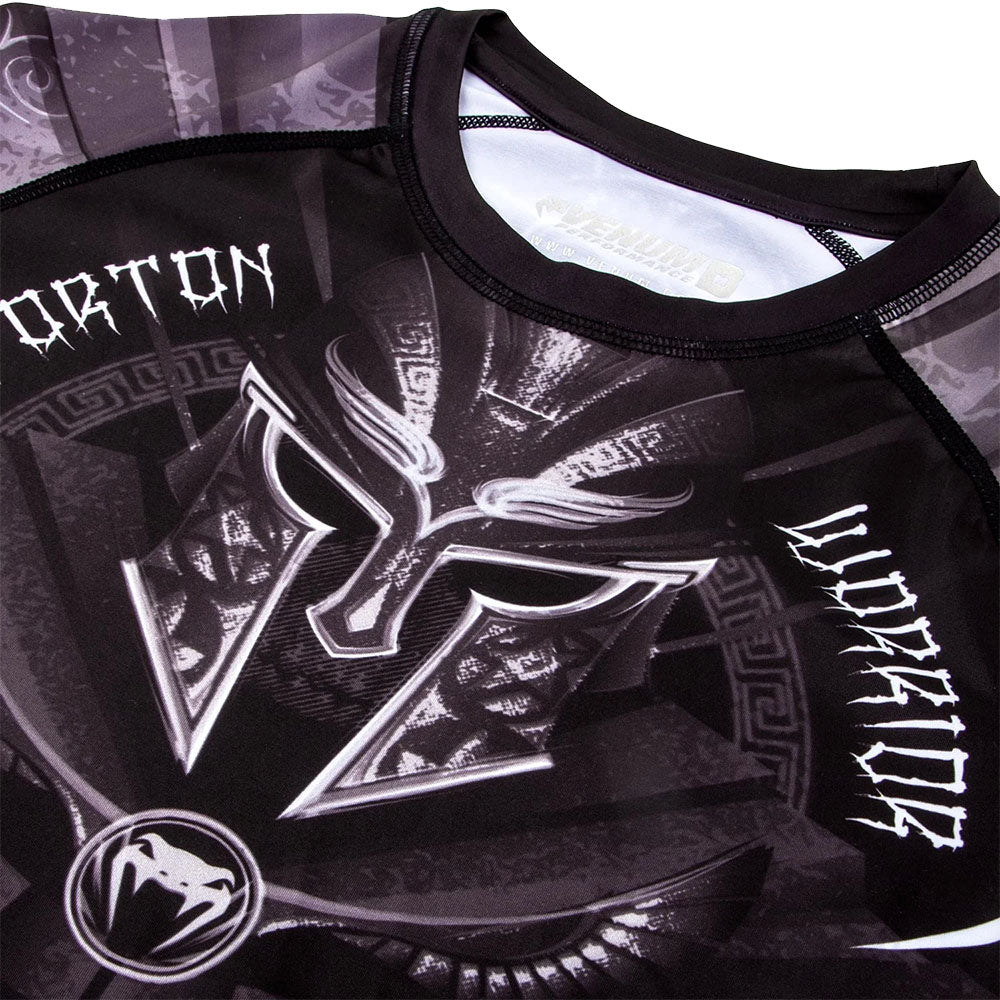 Venum Gladiator 3.0 Short Sleeve Rashguard- Black/White