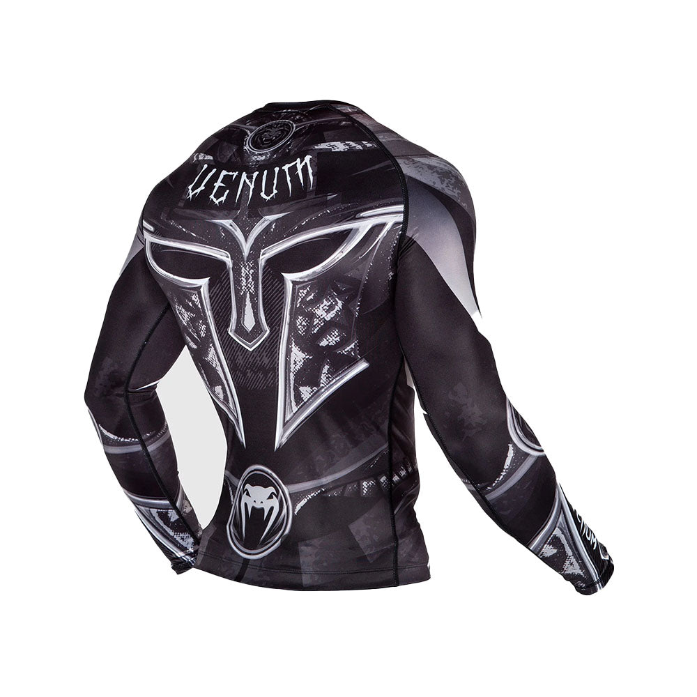 Venum Gladiator 3.0 Long Sleeve Rashguard- Black/White