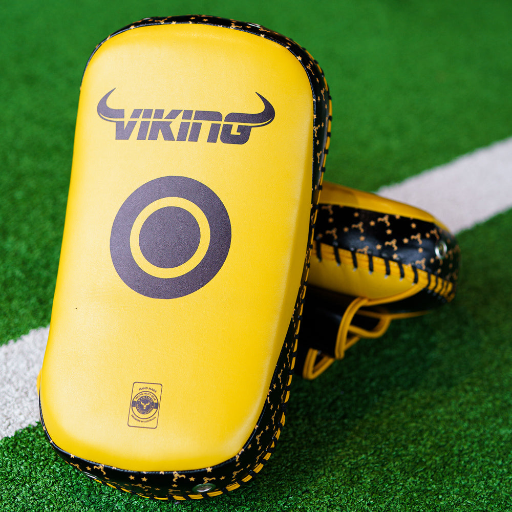 Viking Diablo Curved Pro Leather Thai Pads (Heavy Duty)