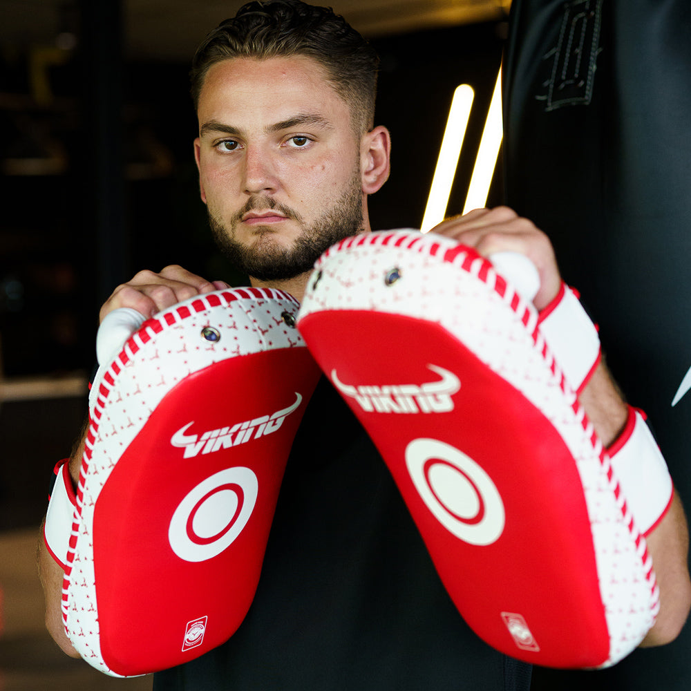 Viking Diablo Curved Pro Leather Thai Pads (Heavy Duty)