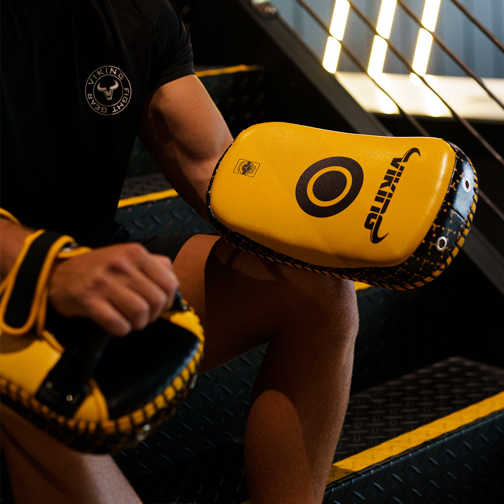 Viking Diablo Curved Pro Leather Thai Pads (Heavy Duty)