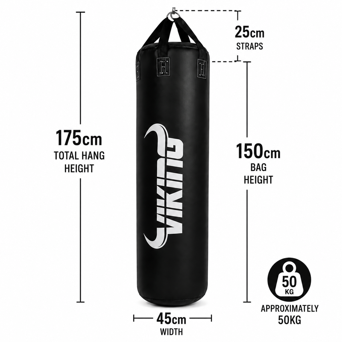 Viking Leather Pro 5FT Banana Punching Bag