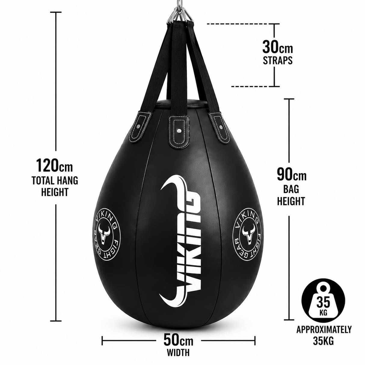 Viking Leather Pro Teardrop punching Bag