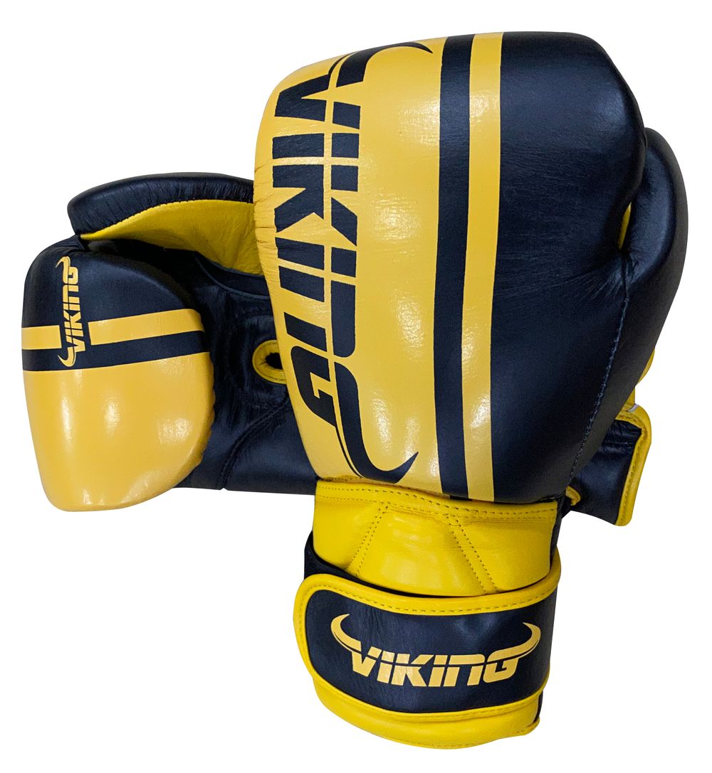 Viking Odin Elite Leather Dual Wrist strap Boxing Gloves