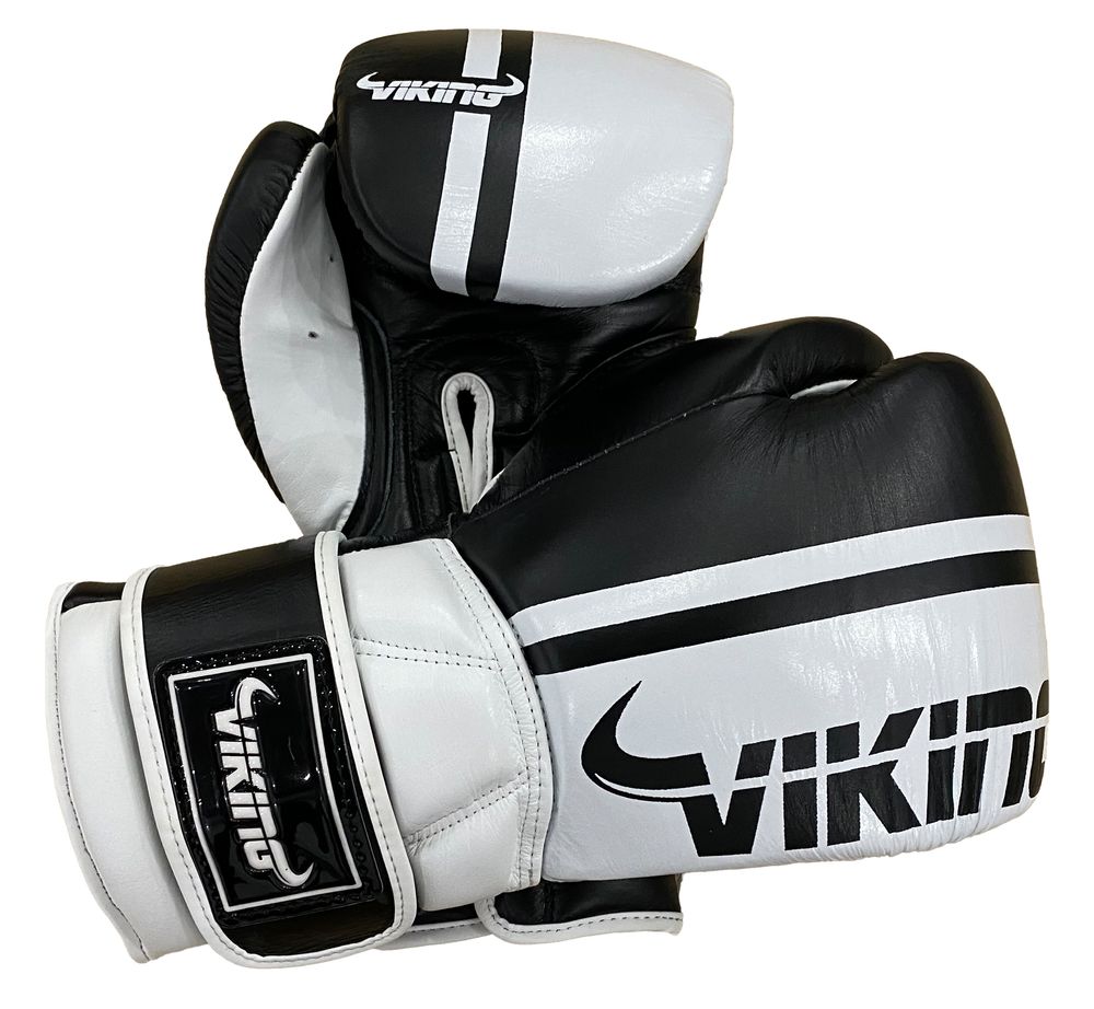 Viking Odin Elite Leather Dual Wrist strap Boxing Gloves