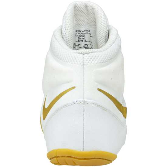 Nike Fury Wrestling Shoes - White/Gold