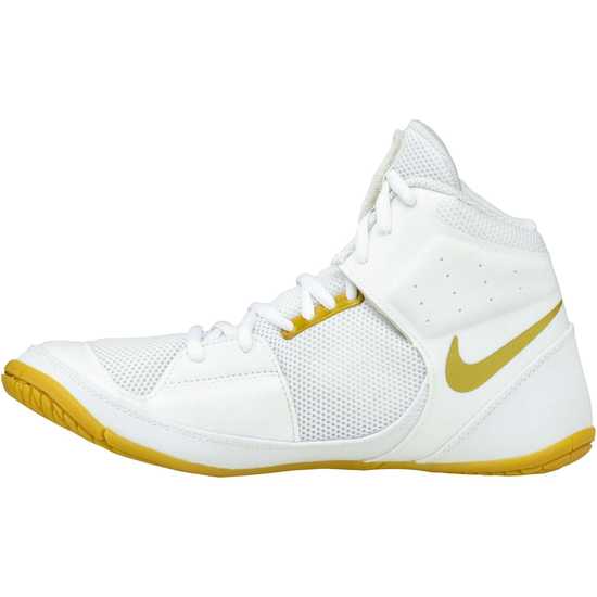 Nike Fury Wrestling Shoes - White/Gold