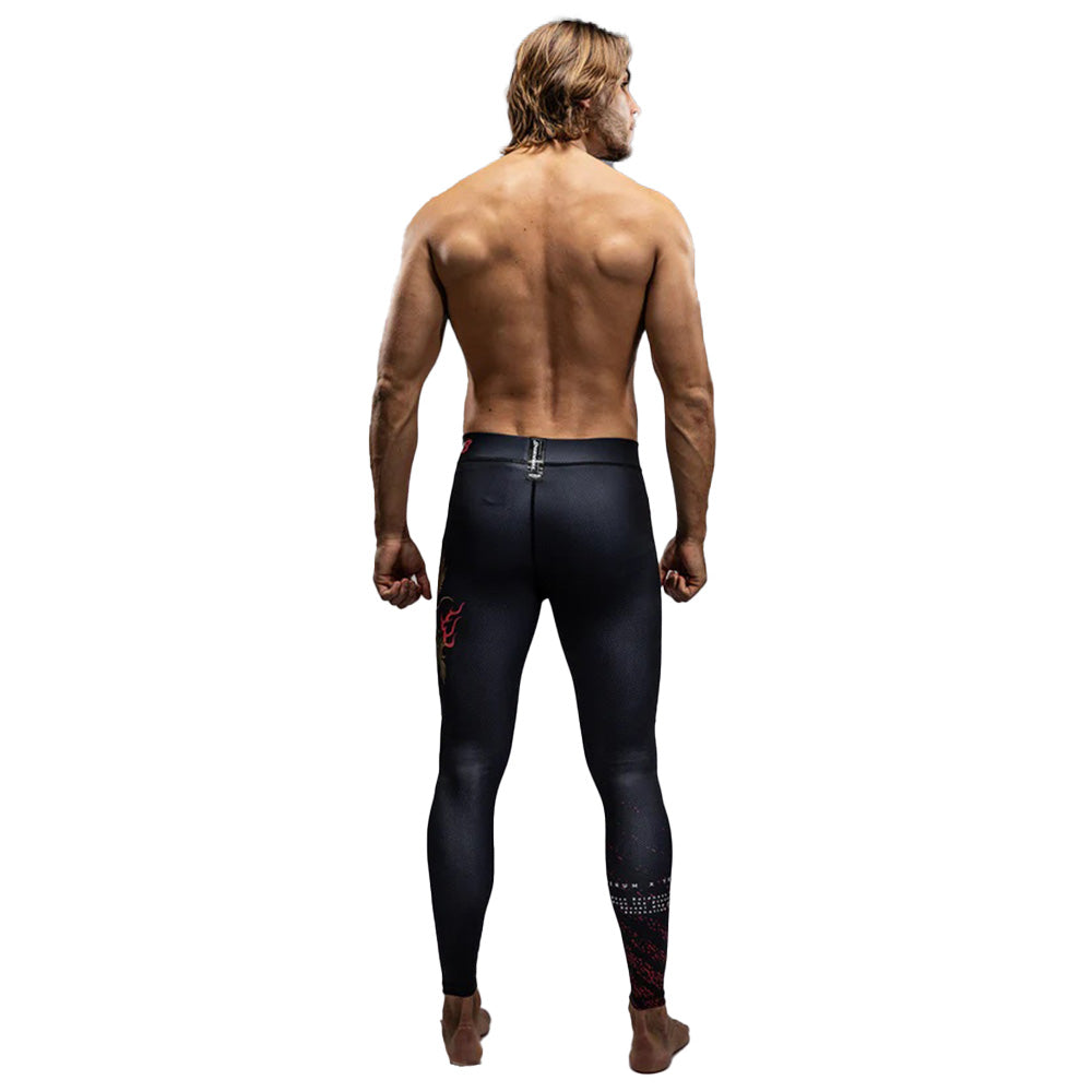 Venum x TEKKEN 8 - Marshall Law Spats - Black/Red/Gold