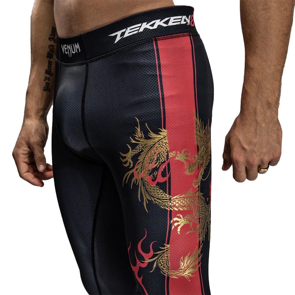 Venum x TEKKEN 8 - Marshall Law Spats - Black/Red/Gold