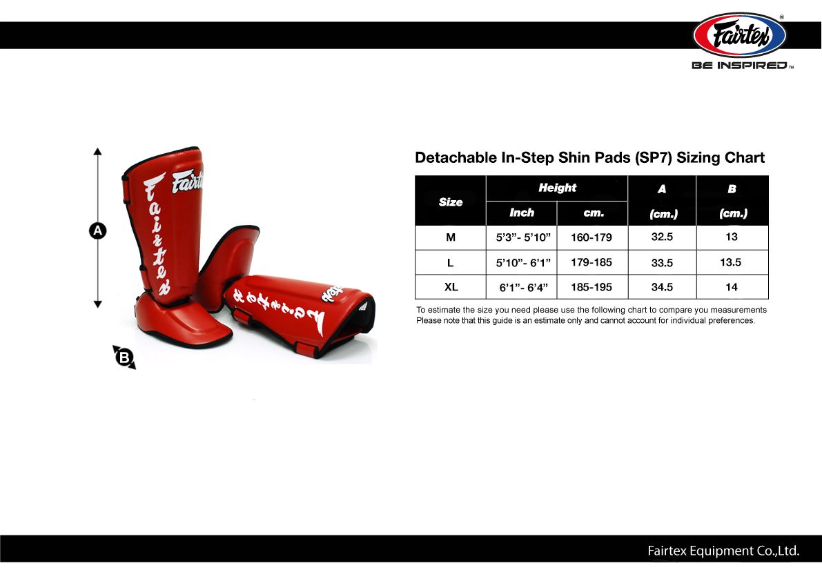 Fairtex Detachable In-Step Shin Guards - SP7