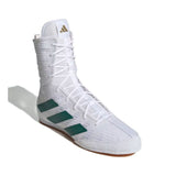 Adidas Box Hog 4 Boxing Shoes - White/Green/Black