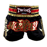 Twins Muay Thai Shorts - T-154-Black/Red/Gold