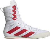 Adidas Box Hog 4 Boxing Shoes - White/ Red