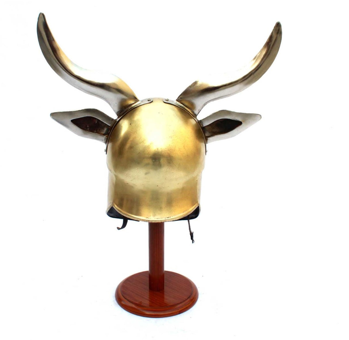 Golden Medieval Viking Horn Barbarian Corinthian Helmet