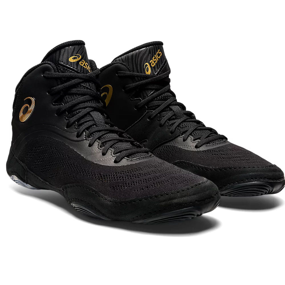 Asics Split Elite Wrestling Shoes - Black/ Gold