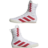Adidas Box Hog 4 Boxing Shoes - White/ Red