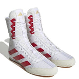 Adidas Box Hog 4 Boxing Shoes - White/ Red