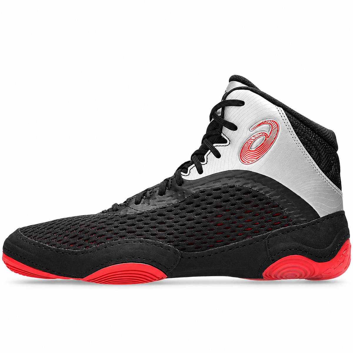 Asics Split Elite Wrestling Shoes - Black/Snapper Red