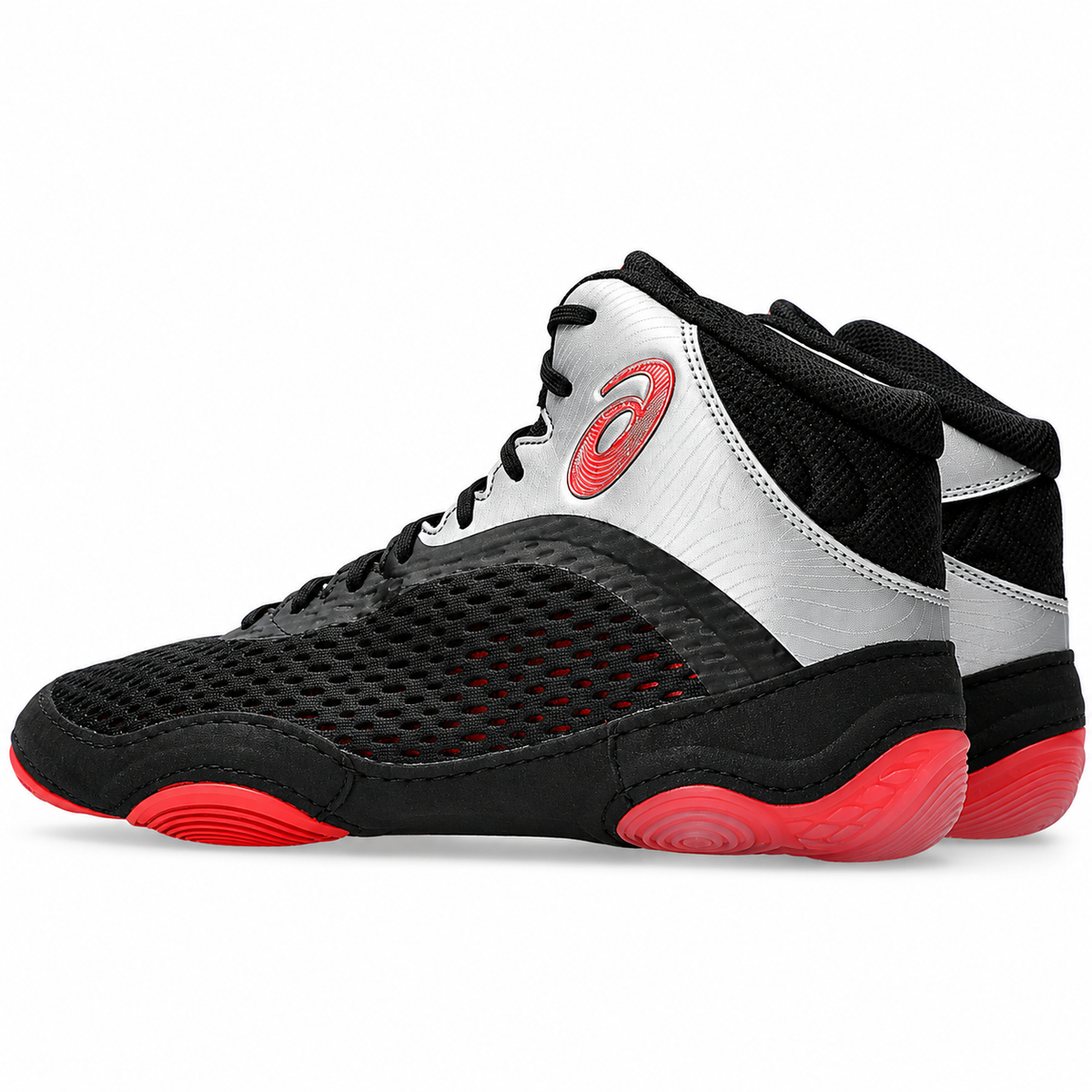 Asics Split Elite Wrestling Shoes - Black/Snapper Red