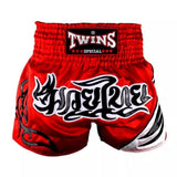 Twins Special Muay Thai Shorts - T-155-Red/White