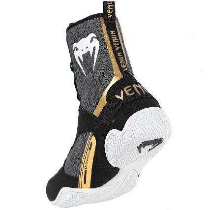 Venum Elite 2.0 Boxing Shoes - Black/ White/ Gold