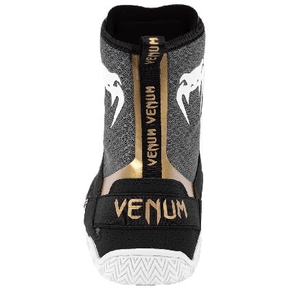 Venum Elite 2.0 Boxing Shoes - Black/ White/ Gold