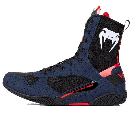 Venum Elite 2.0 Boxing Shoes - Navy/ Black/ Red