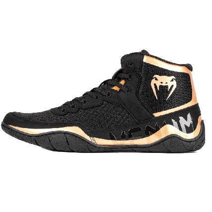Venum Elite Wrestling Shoes - Black/Bronze
