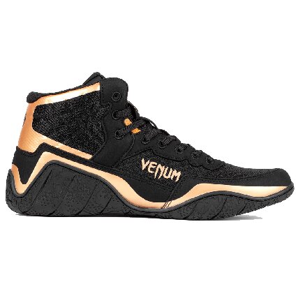 Venum Elite Wrestling Shoes - Black/Bronze