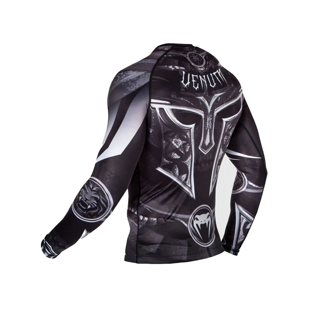 Venum Gladiator 3.0 Long Sleeve Rashguard- Black/White