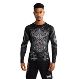 Venum Gladiator 5.0 Men's Long Sleeve Rashguard - Black/Silver