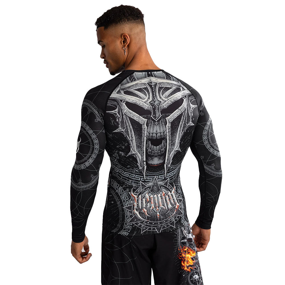 Venum Gladiator 5.0 Men's Long Sleeve Rashguard - Black/Silver