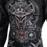 Venum Gladiator 5.0 Men's Long Sleeve Rashguard - Black/Silver