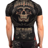 Venum Santa Muerte 5.0 Men's Short Sleeve Rashguard - Deep Black/Gold