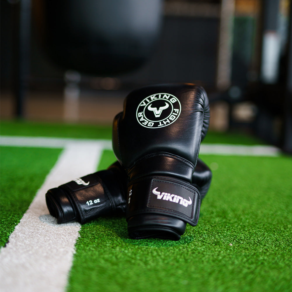 Viking Savage Leather Wrist Locking Boxing gloves
