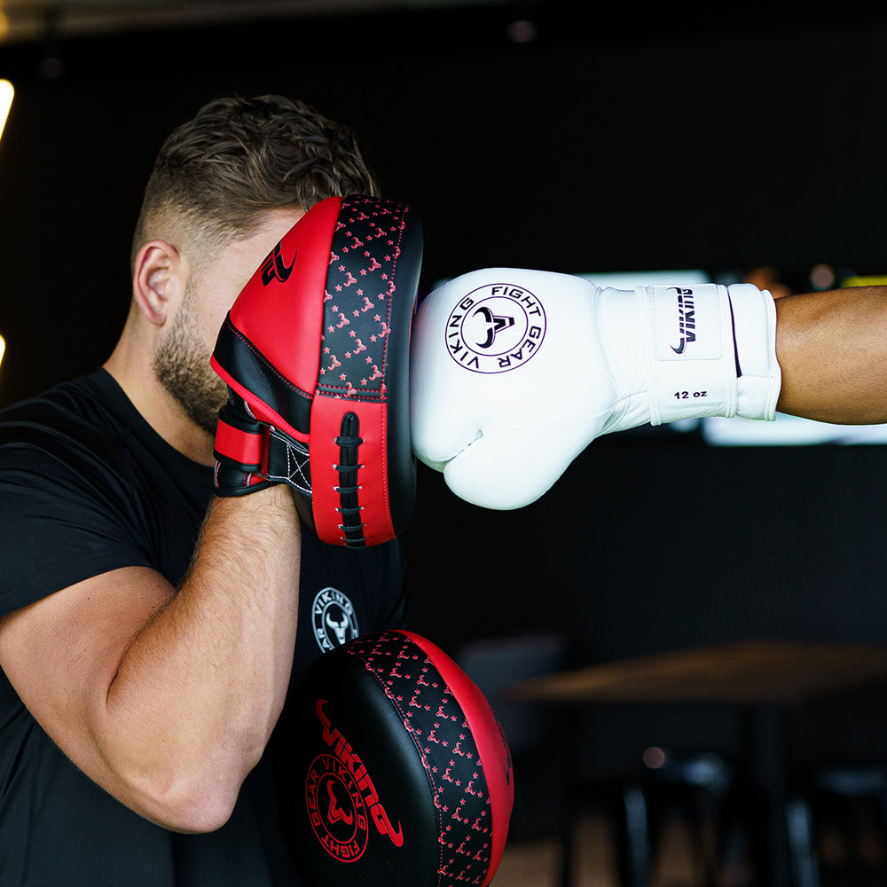Viking Savage Leather Wrist Locking Boxing gloves