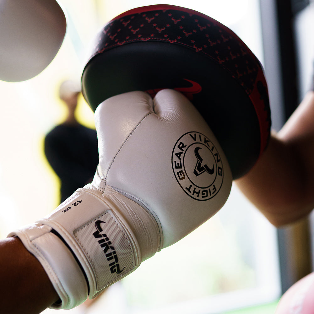 Viking Savage Leather Wrist Locking Boxing gloves