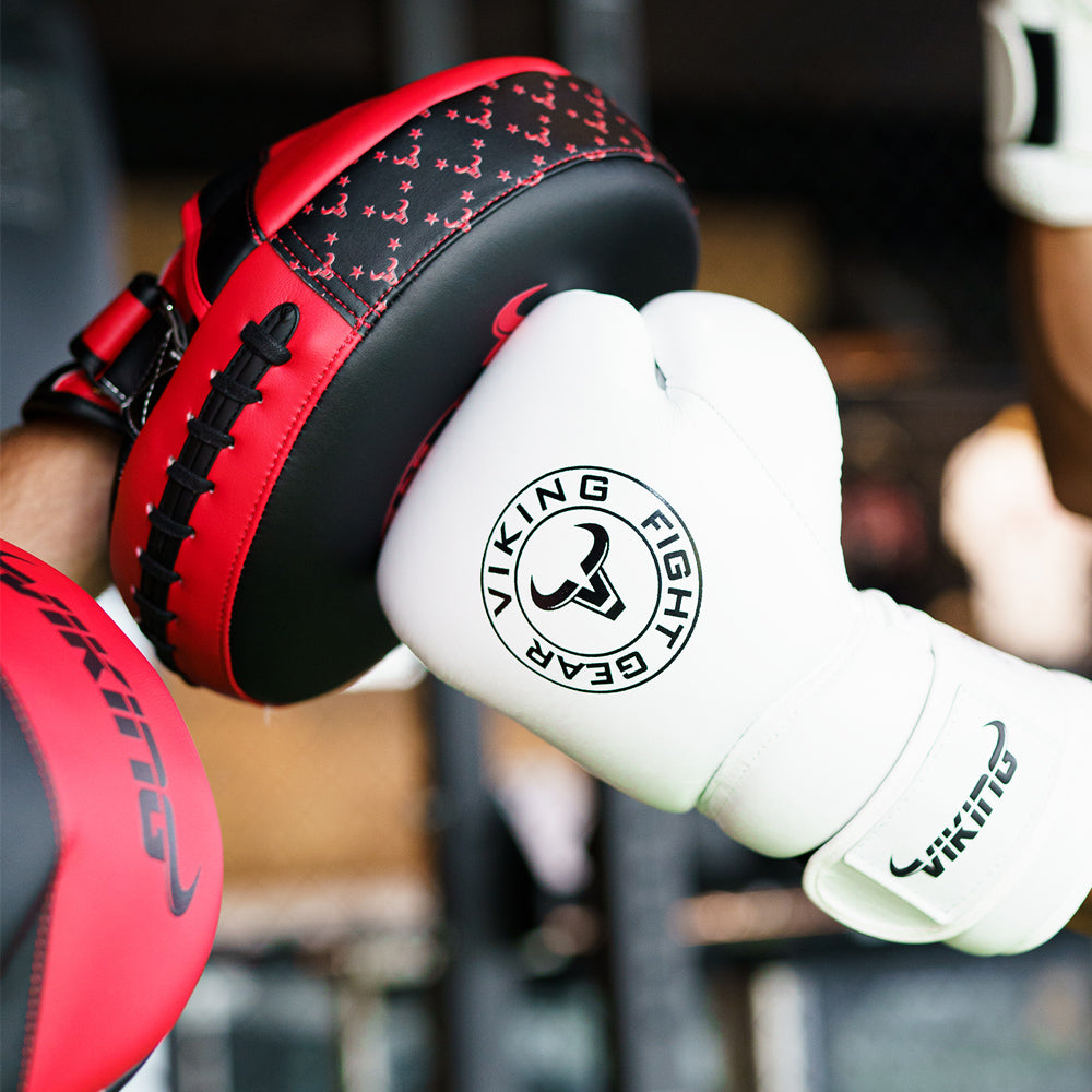 Viking Savage Leather Wrist Locking Boxing gloves