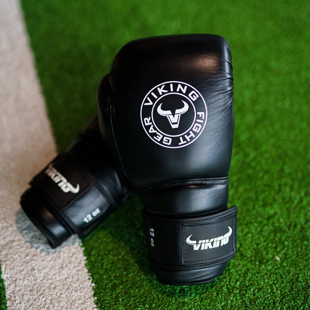 Viking Savage Leather Wrist Locking Boxing gloves
