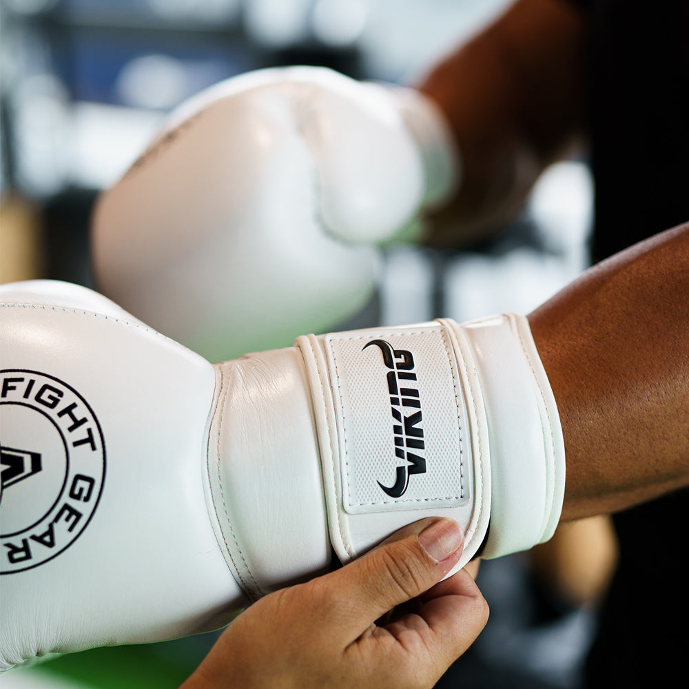 Viking Savage Leather Wrist Locking Boxing gloves